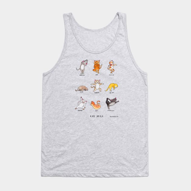 Cat Yoga Tank Top by JodiLynnDoodles